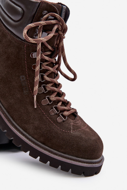 van suède opInarmen Laarzen schoenen Het heeftnnen Big Star OO174644 Hi-Poly System bruine kleur van suède opInarmen Laarzen schoenen Het heeftnnen Big Star OO174644 Hi-Poly System bruine kleur