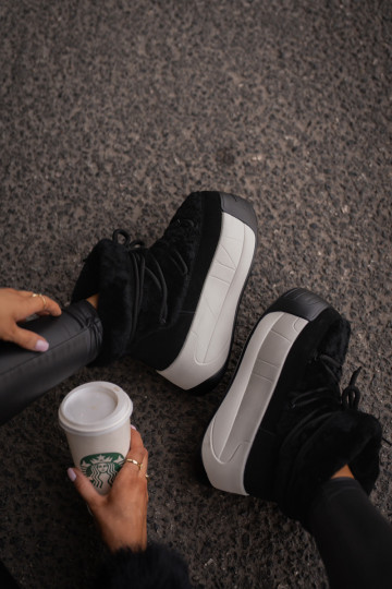 Leer SneeuIn laarzen Dames Op dikke zool met bont Big Star OO274A206 zInart 2