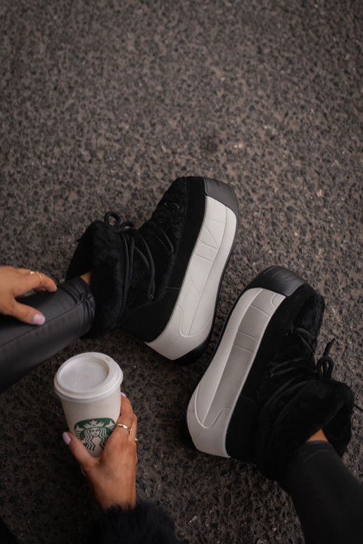 Leer SneeuIn laarzen Dames Op dikke zool met bont Big Star OO274A206 zInart Leer SneeuIn laarzen Dames Op dikke zool met bont Big Star OO274A206 zInart