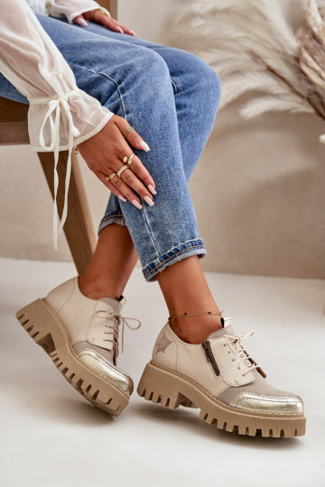 schoenen Dames Gemaakt van natuurlijk leer beige Het heeftciejka 06177-04