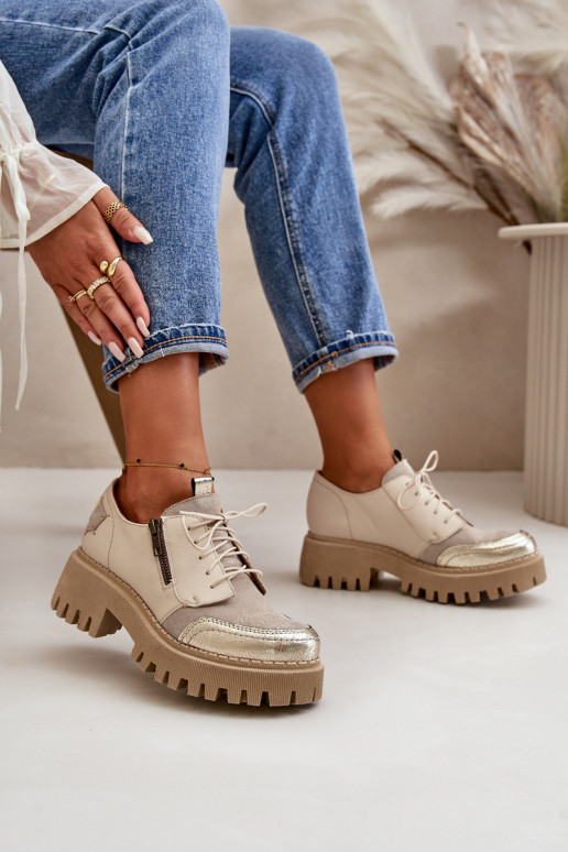 schoenen Dames Gemaakt van natuurlijk leer beige Het heeftciejka 06177-04 schoenen Dames Gemaakt van natuurlijk leer beige Het heeftciejka 06177-04