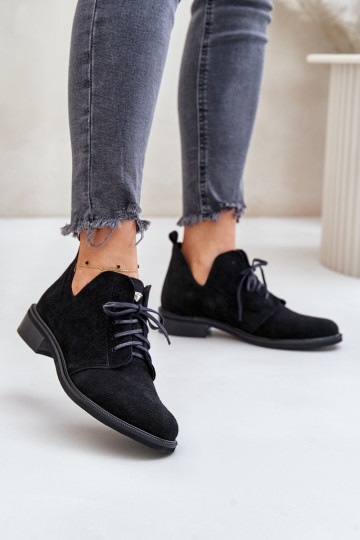 Zazoo 2959 van suède schoenen Oksfordki met veters met brede hakken zInart 2