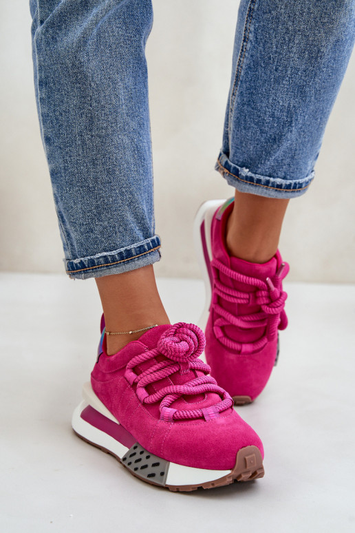 van suède Sneakers model schoenen Dames met platformGrubym Vetersluitingm Artiker 55C0086 roze van suède Sneakers model schoenen Dames met platformGrubym Vetersluitingm Artiker 55C0086 roze
