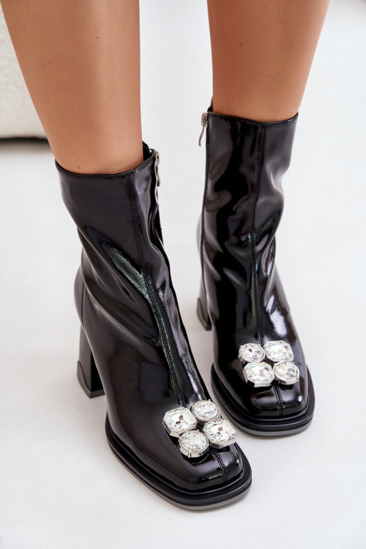 met lakeffect Dameslaarzen met ornamenten D&A MR880-019 zInart met lakeffect Dameslaarzen met ornamenten D&A MR880-019 zInart