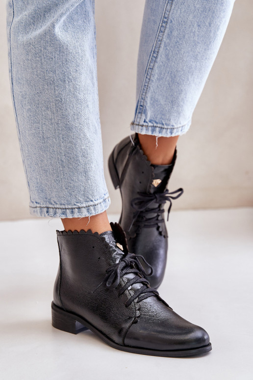 Zazoo 2964 Leer Laarzen met brede hakken zInart Zazoo 2964 Leer Laarzen met brede hakken zInart