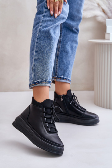 Eenvoudig Leer sportschoenen met platform Artiker 55C1041 zInart 2