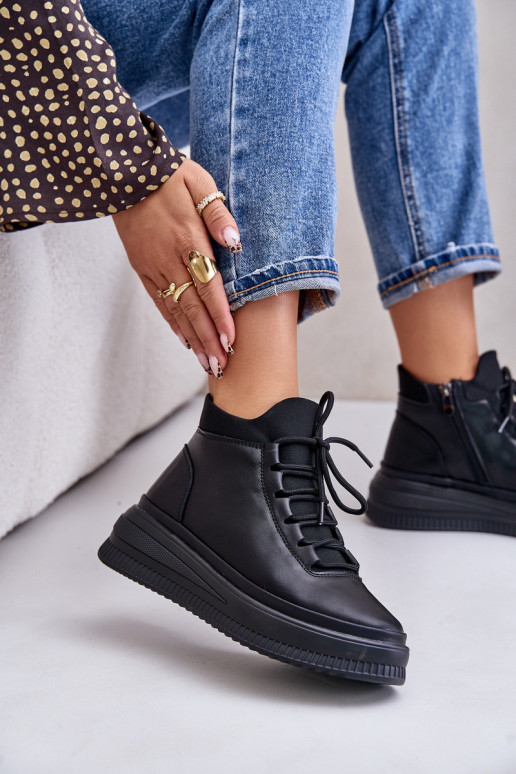 Eenvoudig Leer sportschoenen met platform Artiker 55C1041 zInart Eenvoudig Leer sportschoenen met platform Artiker 55C1041 zInart