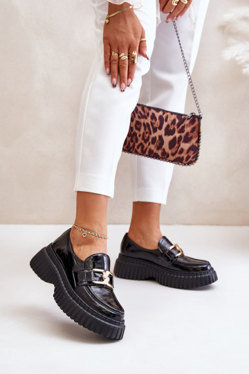 Zazoo 20176 met lakeffect schoenen dames mocassins Gemaakt van natuurlijk leer zInart