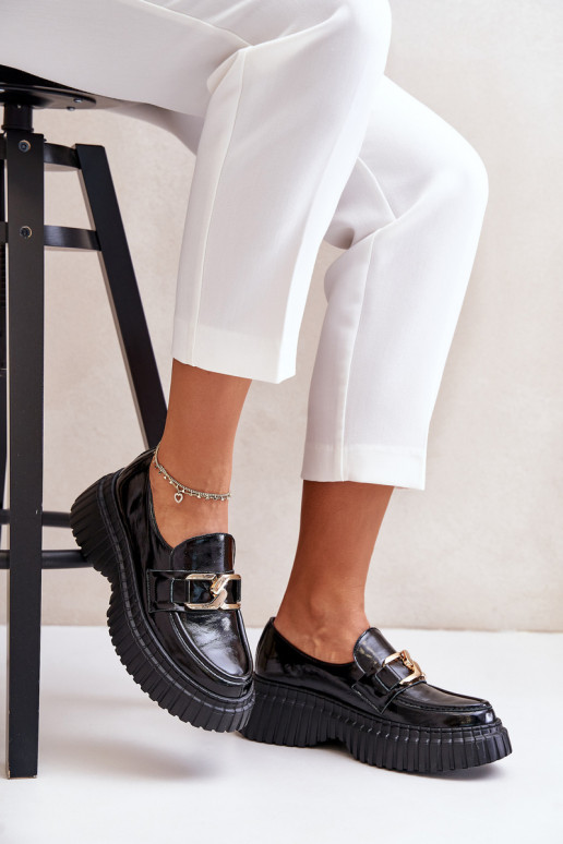 Zazoo 20176 met lakeffect schoenen dames mocassins Gemaakt van natuurlijk leer zInart