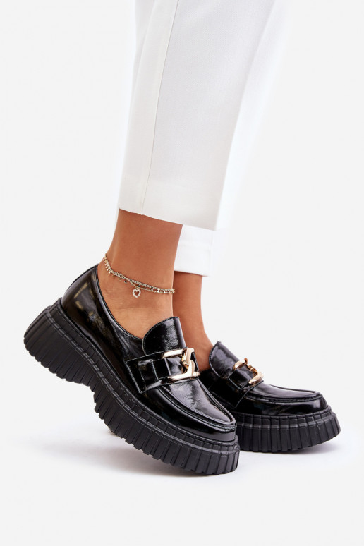 Zazoo 20176 met lakeffect schoenen dames mocassins Gemaakt van natuurlijk leer zInart