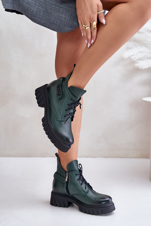 Zazoo 60483 Dameslaarzen Met een laag bovenInerk opInarmen kaki kleuren