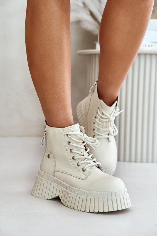 opInarmen Leer Laarzen schoenen met trendy massieve zolen GOE OO2N4127ivoor opInarmen Leer Laarzen schoenen met trendy massieve zolen GOE OO2N4127ivoor