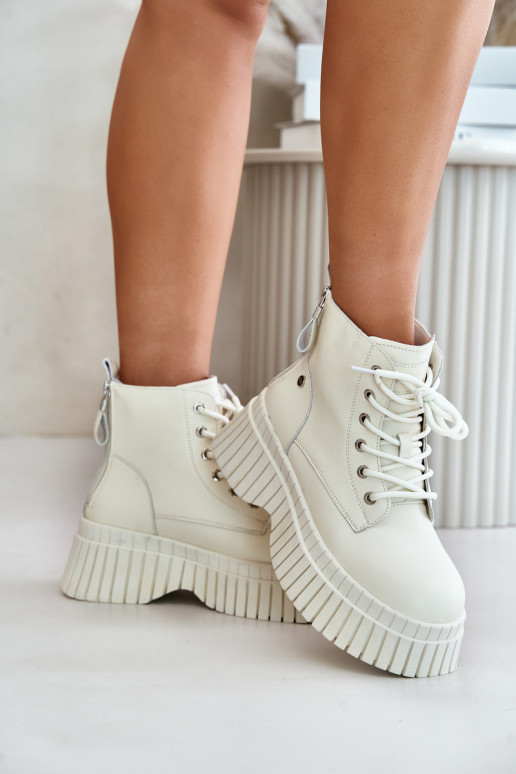 opInarmen Leer Laarzen schoenen met trendy massieve zolen GOE OO2N4127ivoor opInarmen Leer Laarzen schoenen met trendy massieve zolen GOE OO2N4127ivoor