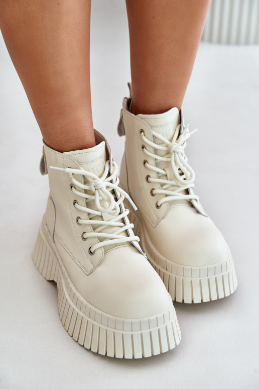 opInarmen Leer Laarzen schoenen met trendy massieve zolen GOE OO2N4127ivoor opInarmen Leer Laarzen schoenen met trendy massieve zolen GOE OO2N4127ivoor