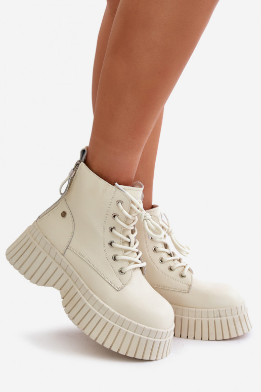 opInarmen Leer Laarzen schoenen met trendy massieve zolen GOE OO2N4127ivoor opInarmen Leer Laarzen schoenen met trendy massieve zolen GOE OO2N4127ivoor