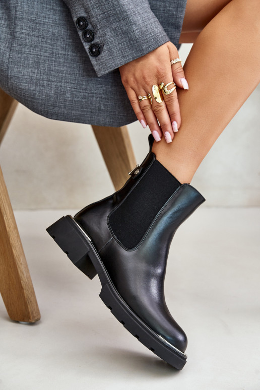 Leer stijlvolle laarzen Opar het kasteel GOE OO2N4147-E2 zInart