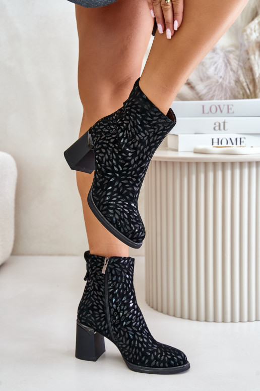 Suède laarzen Met sierlijk Tłoczeniem D&A CR42-192 zInart