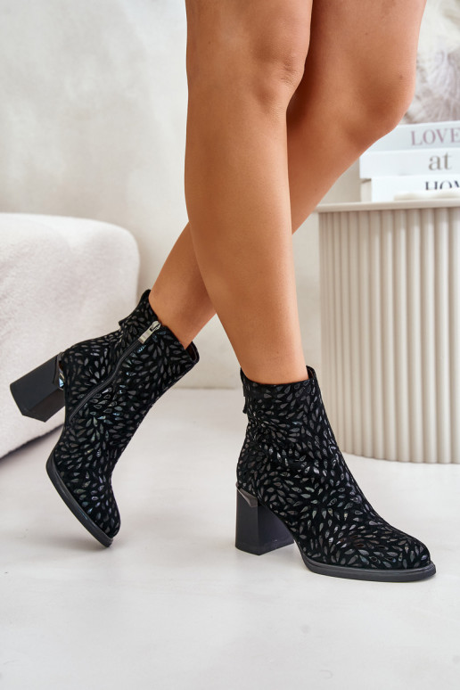 Suède laarzen Met sierlijk Tłoczeniem D&A CR42-192 zInart