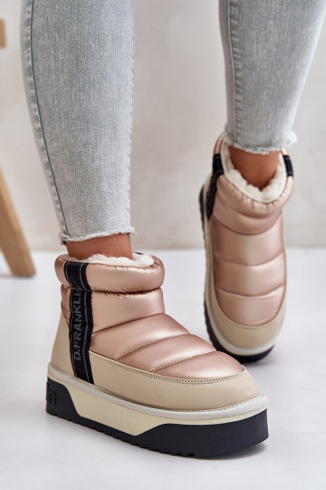 Laag SneeuIn laarzen Op dikke zool D.Franklin DFSH371010 beige