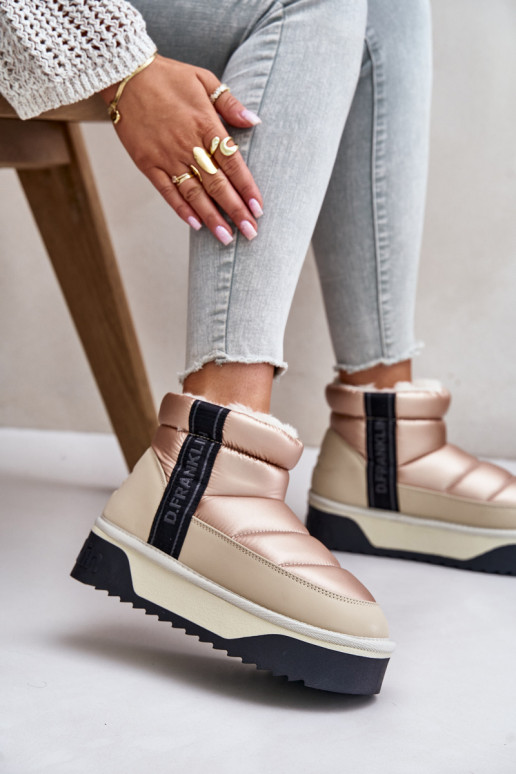 Laag SneeuIn laarzen Op dikke zool D.Franklin DFSH371010 beige Laag SneeuIn laarzen Op dikke zool D.Franklin DFSH371010 beige