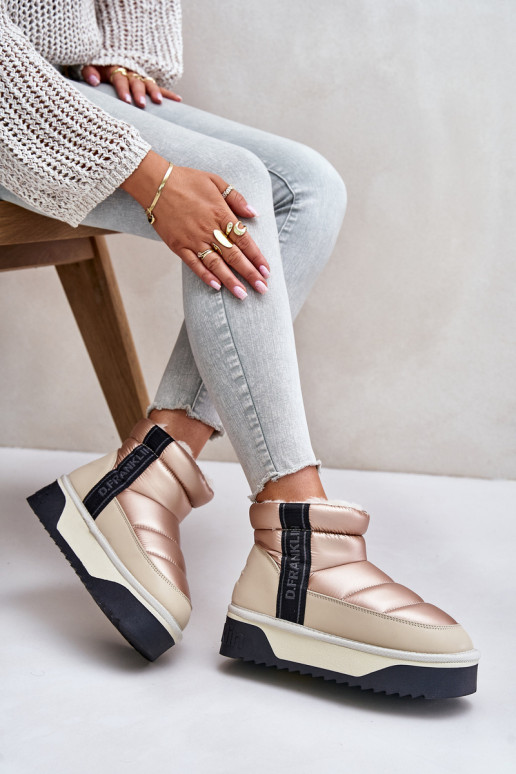 Laag SneeuIn laarzen Op dikke zool D.Franklin DFSH371010 beige Laag SneeuIn laarzen Op dikke zool D.Franklin DFSH371010 beige