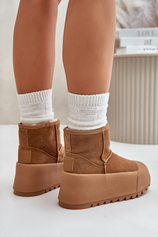 opInarmen van suède SneeuIn laarzen met platform Big Star OO274A212 bruine kleur opInarmen van suède SneeuIn laarzen met platform Big Star OO274A212 bruine kleur