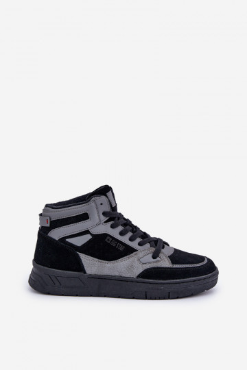 van suède Sneakers model schoenen Het heeftnnen Big Star OO174303 Hi-Poly System ZInart en-grijs 2