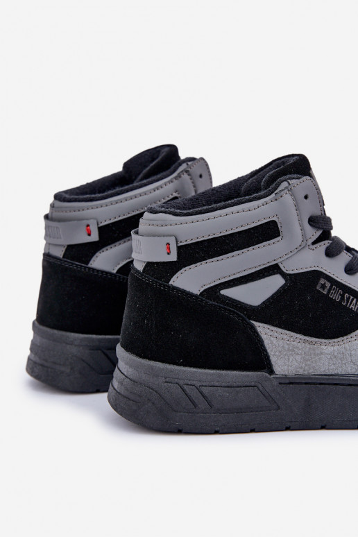 van suède Sneakers model schoenen Het heeftnnen Big Star OO174303 Hi-Poly System ZInart en-grijs van suède Sneakers model schoenen Het heeftnnen Big Star OO174303 Hi-Poly System ZInart en-grijs