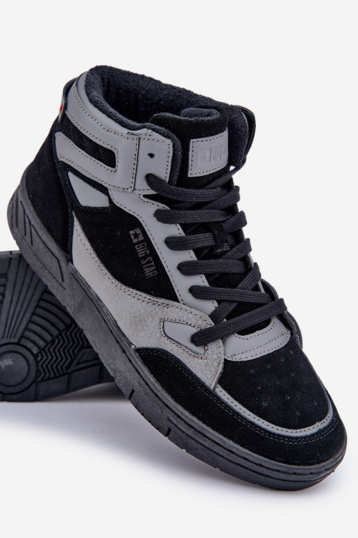 van suède Sneakers model schoenen Het heeftnnen Big Star OO174303 Hi-Poly System ZInart en-grijs van suède Sneakers model schoenen Het heeftnnen Big Star OO174303 Hi-Poly System ZInart en-grijs