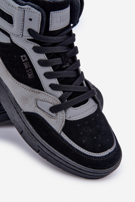 van suède Sneakers model schoenen Het heeftnnen Big Star OO174303 Hi-Poly System ZInart en-grijs van suède Sneakers model schoenen Het heeftnnen Big Star OO174303 Hi-Poly System ZInart en-grijs