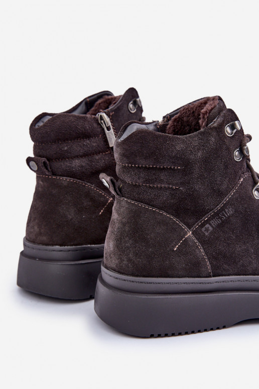 van suède schoenen Het heeftnnen opInarmen Big Star OO174189 bruine kleur van suède schoenen Het heeftnnen opInarmen Big Star OO174189 bruine kleur