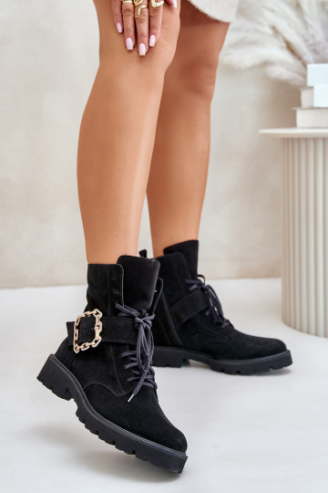 Zazoo 2951 Suede schoenen versieren met gespen zInart 2