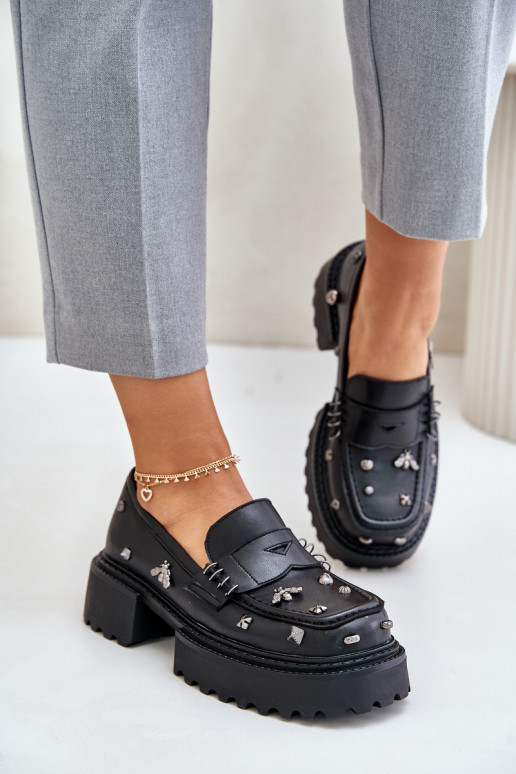 Leer schoenen Dames met mooie details D&A MR880-102 zInart Leer schoenen Dames met mooie details D&A MR880-102 zInart