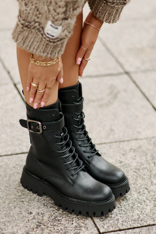 opInarmen Enkellaarsjes voor Inerknemers met gespen Big Star OO274137 zInart