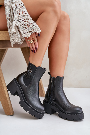 Zazoo 60490 Leer opInarmen Laarzen met ornamenten zInart