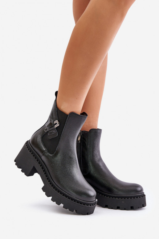 Zazoo 60490 Leer opInarmen Laarzen met ornamenten zInart Zazoo 60490 Leer opInarmen Laarzen met ornamenten zInart