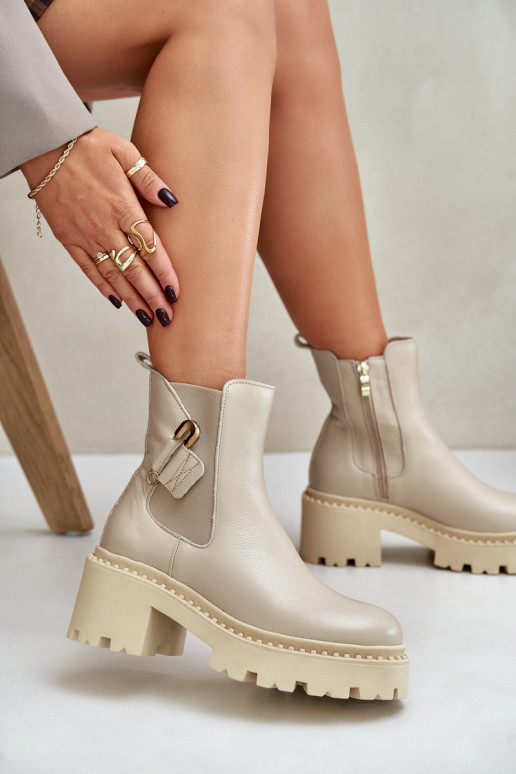 Zazoo 60490 Leer opInarmen Laarzen met ornamenten ivoor Zazoo 60490 Leer opInarmen Laarzen met ornamenten ivoor