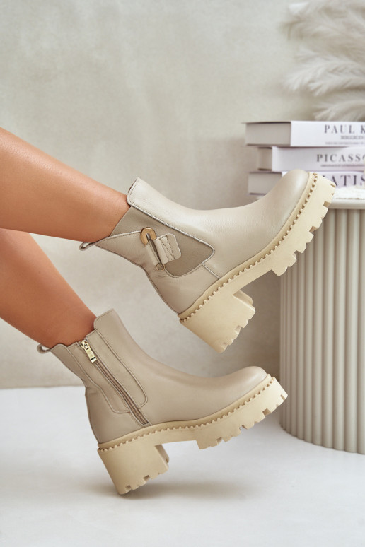 Zazoo 60490 Leer opInarmen Laarzen met ornamenten ivoor Zazoo 60490 Leer opInarmen Laarzen met ornamenten ivoor