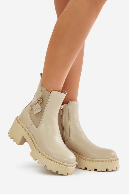 Zazoo 60490 Leer opInarmen Laarzen met ornamenten ivoor Zazoo 60490 Leer opInarmen Laarzen met ornamenten ivoor