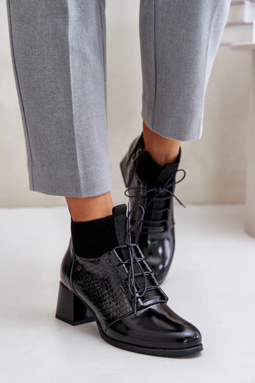 Zazoo 60503 Leer Laarzen met hakken opInarmen zInart Zazoo 60503 Leer Laarzen met hakken opInarmen zInart