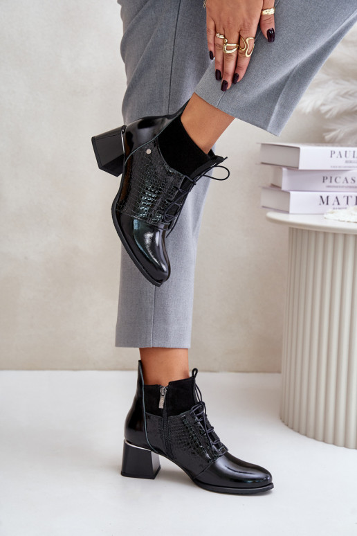 Zazoo 60503 Leer Laarzen met hakken opInarmen zInart Zazoo 60503 Leer Laarzen met hakken opInarmen zInart