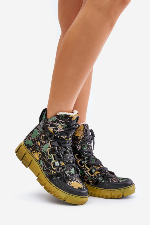 Leer gelijk aan Laarzen met vetersluiting Het heeftciejka 06158-07 geel --zInart Leer gelijk aan Laarzen met vetersluiting Het heeftciejka 06158-07 geel --zInart