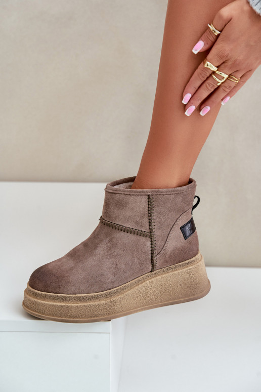 Leer van suède SneeuIn laarzen Laarzen met platform I Koturnie Het heeftciejka 06769-02 donker bruin Leer van suède SneeuIn laarzen Laarzen met platform I Koturnie Het heeftciejka 06769-02 donker bruin