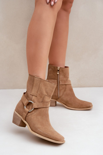 LaarzenOpturalnego van suèdeu met hakken Zazoo 3444/2 beige 2