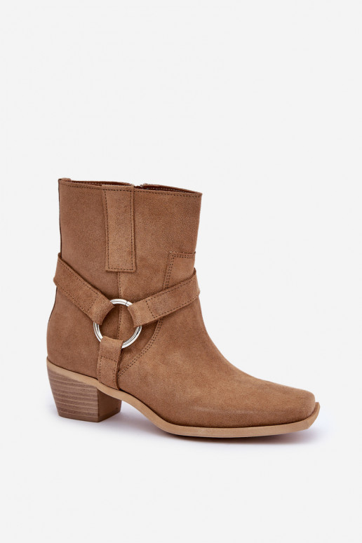 LaarzenOpturalnego van suèdeu met hakken Zazoo 3444/2 beige LaarzenOpturalnego van suèdeu met hakken Zazoo 3444/2 beige