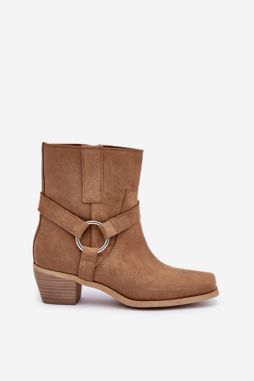 LaarzenOpturalnego van suèdeu met hakken Zazoo 3444/2 beige LaarzenOpturalnego van suèdeu met hakken Zazoo 3444/2 beige