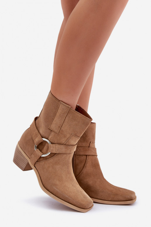 LaarzenOpturalnego van suèdeu met hakken Zazoo 3444/2 beige LaarzenOpturalnego van suèdeu met hakken Zazoo 3444/2 beige