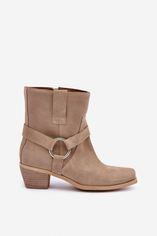 LaarzenOpturalnego van suèdeu met hakken Zazoo 3444/2 ivoor LaarzenOpturalnego van suèdeu met hakken Zazoo 3444/2 ivoor