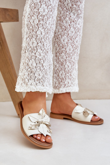 Slippers met ornamenten Echt leer Zazoo 3667 Initte kleur 2