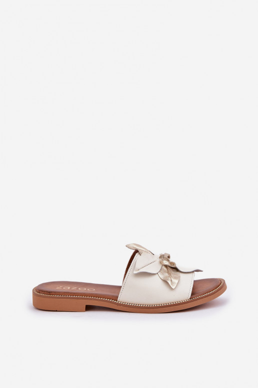 Slippers met ornamenten Echt leer Zazoo 3667 Initte kleur Slippers met ornamenten Echt leer Zazoo 3667 Initte kleur